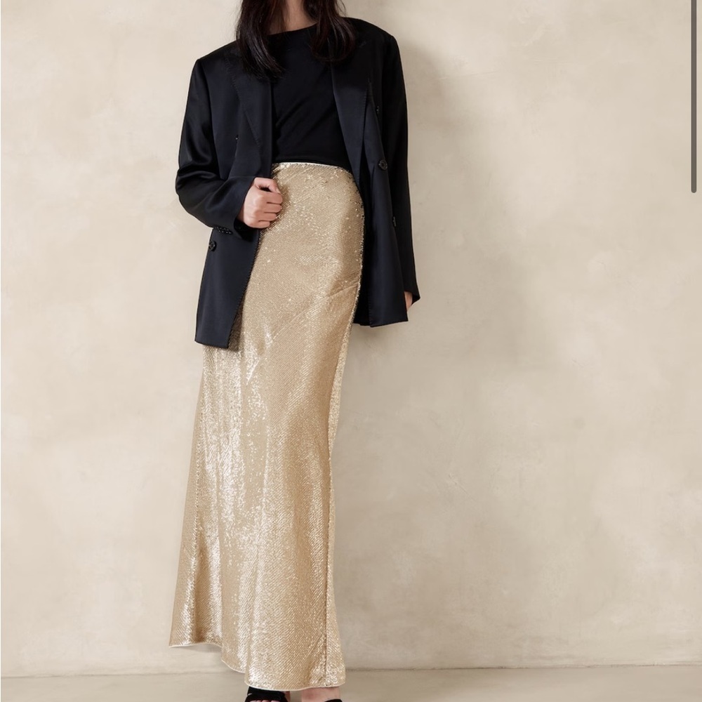 Banana Republic Alina sequin maxi skirt